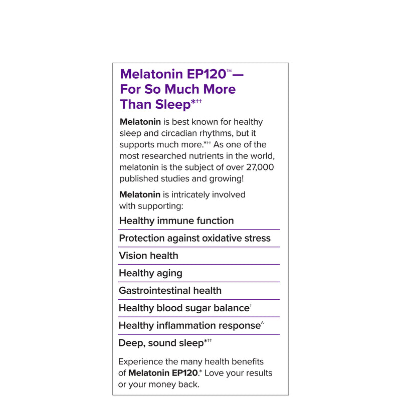 Terry Naturally Melatonin EP120 5 mg Sustained Release - 60 Vegan Tablets, by EuroPharma