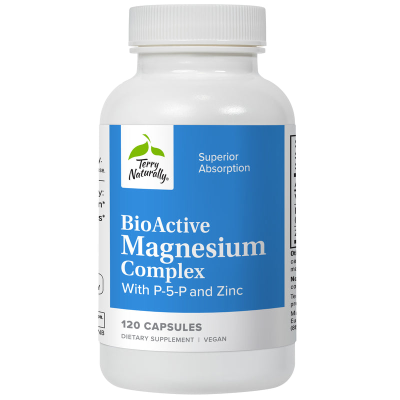 Terry Naturally BioActive Magnesium Complex with P-5-P/Mag and Zinc 120 Capsules