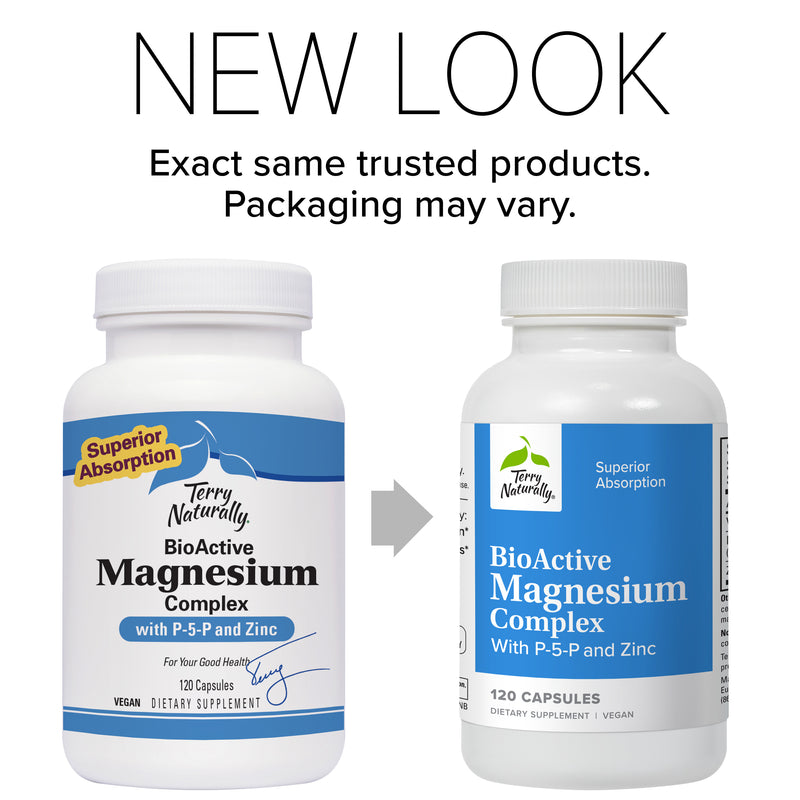 Terry Naturally BioActive Magnesium Complex with P-5-P/Mag and Zinc 120 Capsules