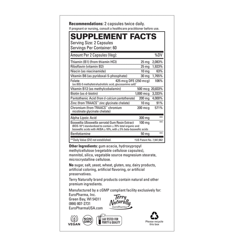 Terry Naturally Healthy Feet & Nerves 120 Capsules
