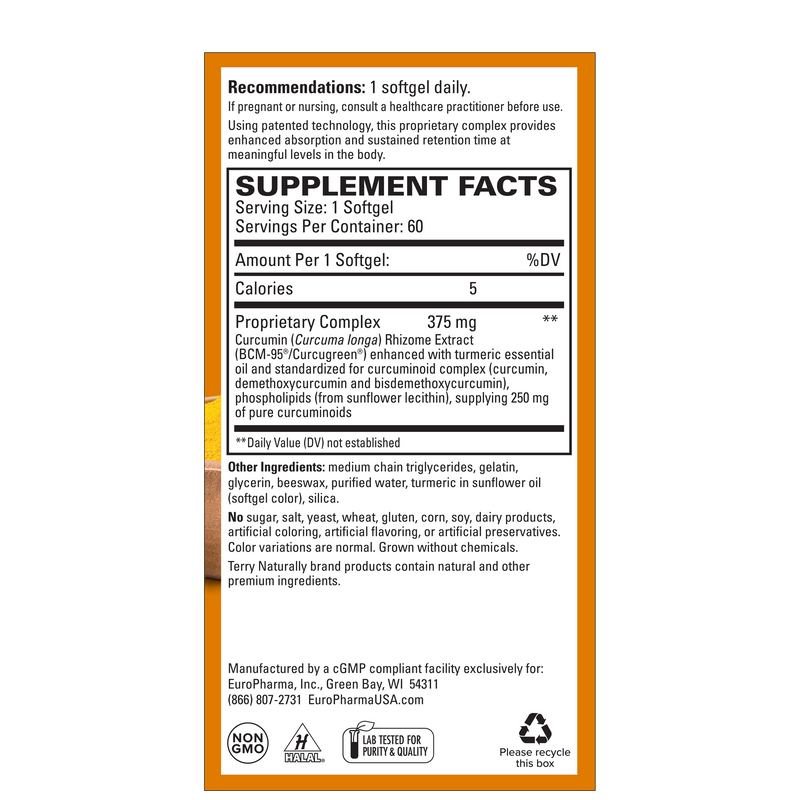 Terry Naturally CuraMed 375 mg 60 Softgels