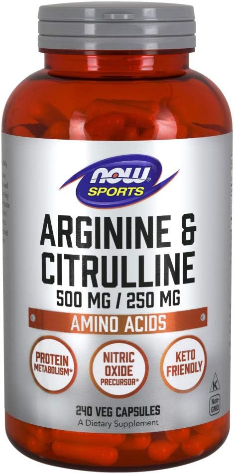 Arginine & Citrulline 500 mg / 250 mg - 240 Veg Capsules by NOW
