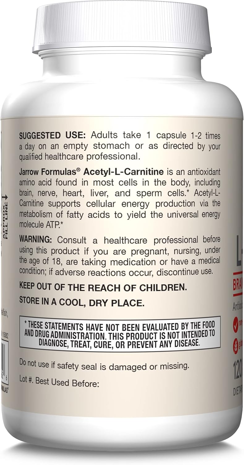 Acetyl L-Carnitine 500 mg 120 Veggie Caps