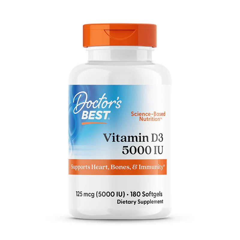 Vitamin D3 125 mcg (5000 IU) 180 Softgels