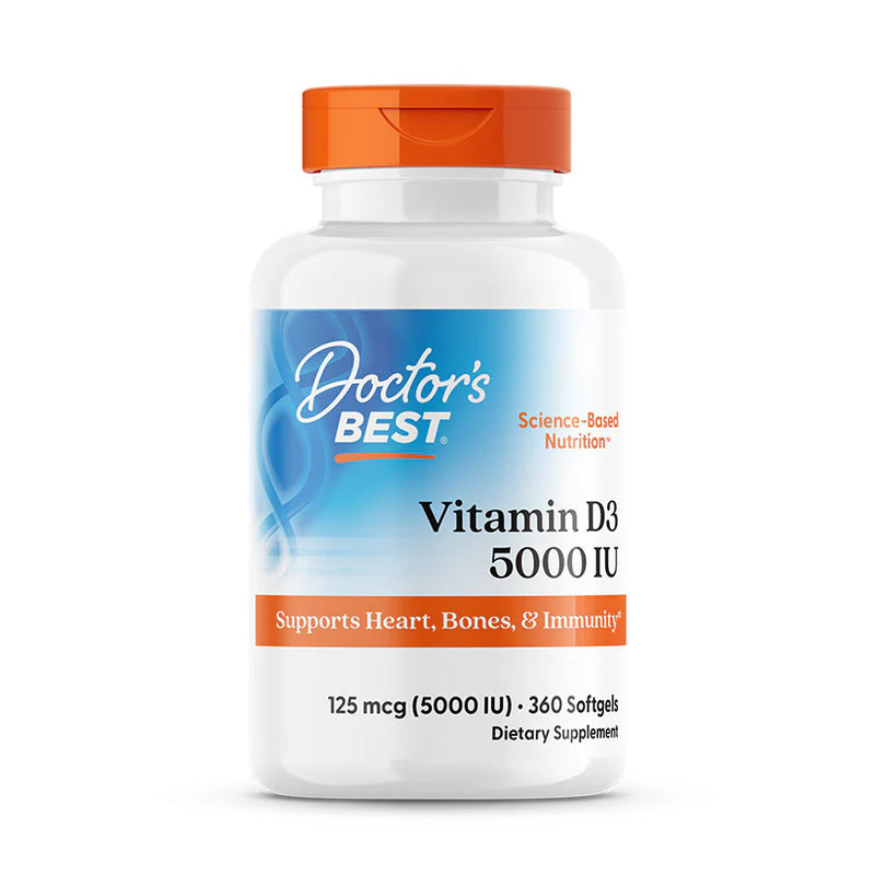 Vitamin D3 125 mcg (5000 IU) 360 Softgels