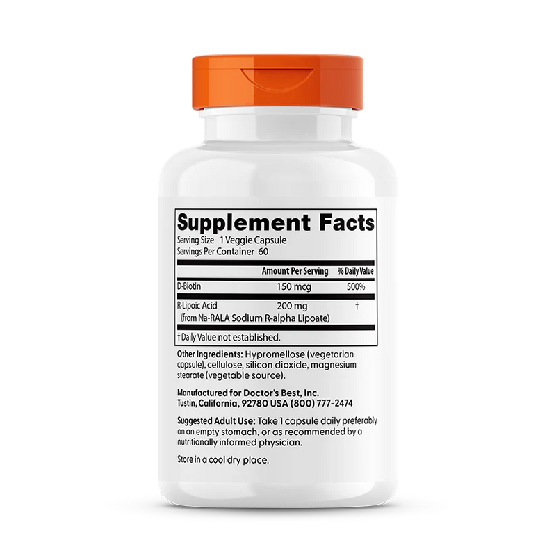 Stabilized R-Lipoic Acid 200 mg 60 Veggie Caps