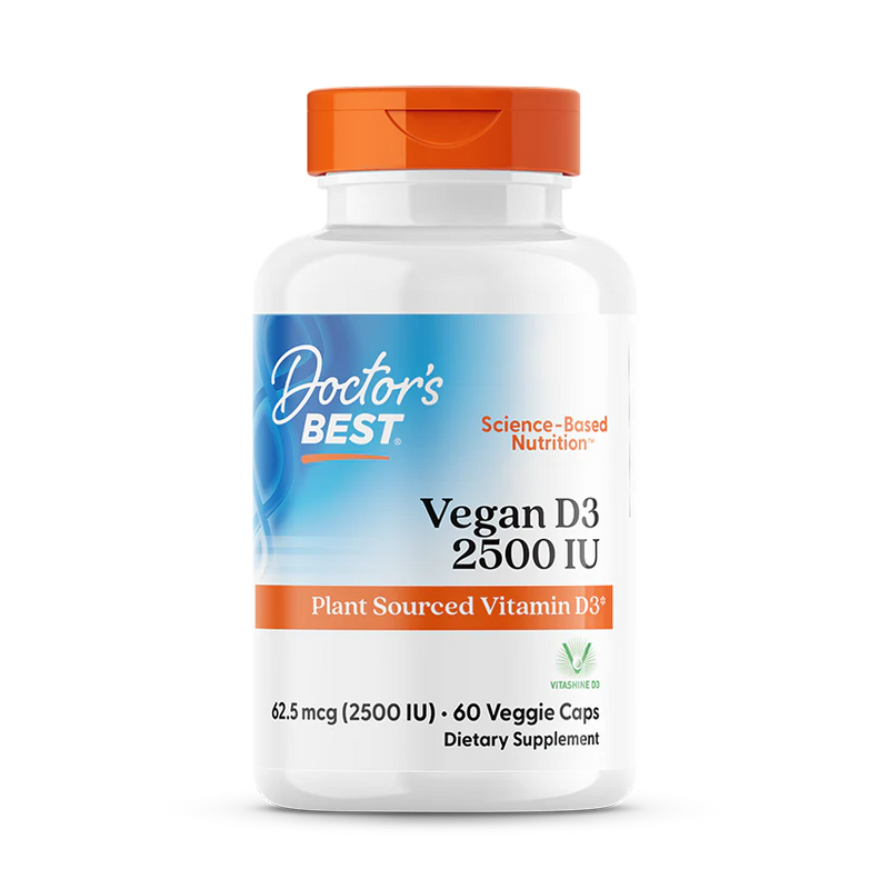 Vegan D3 62.5 mcg (2500 IU) 60 Veggie Caps