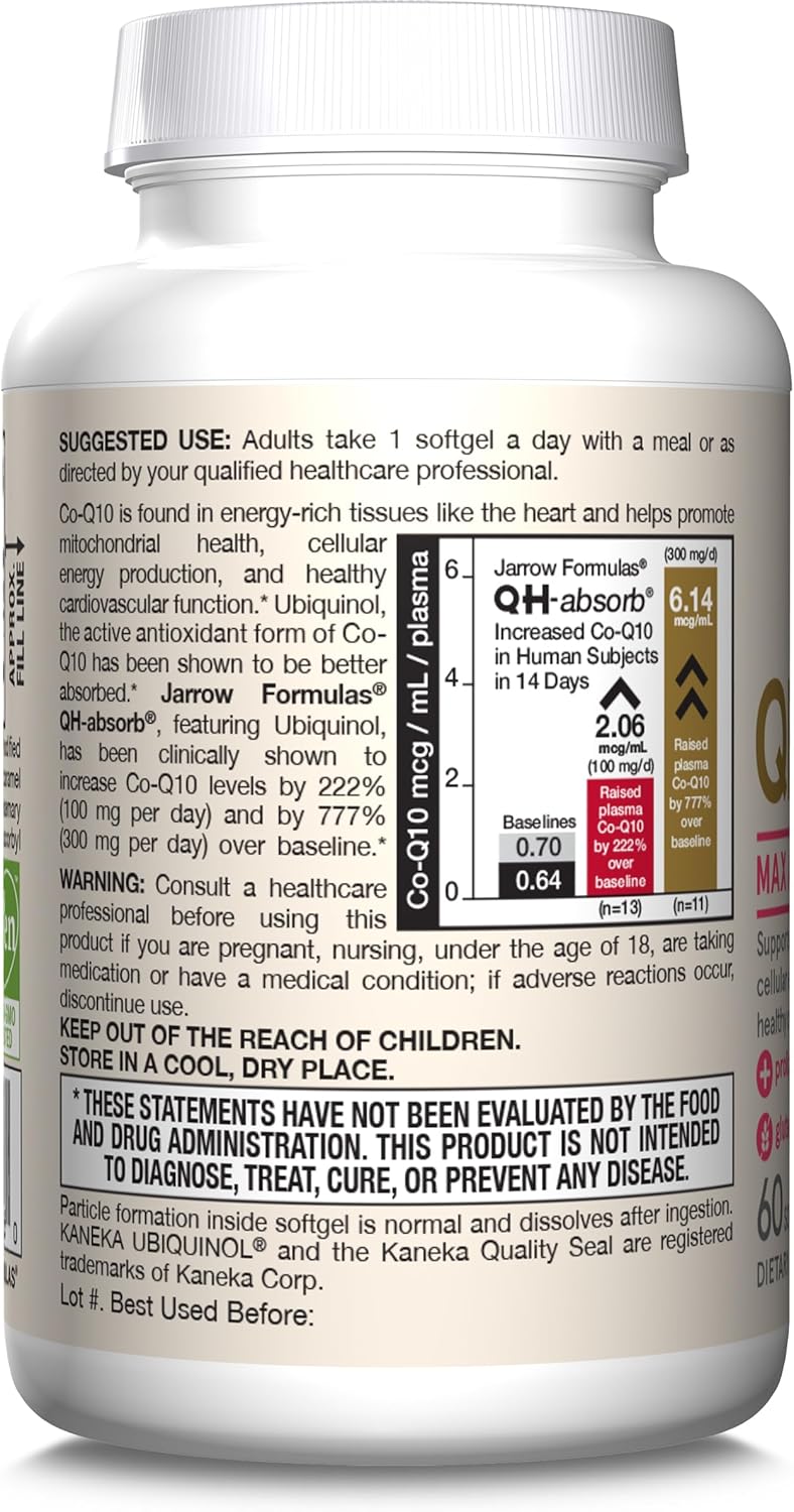 Ubiquinol QH-Absorb 200 mg 60 Softgels