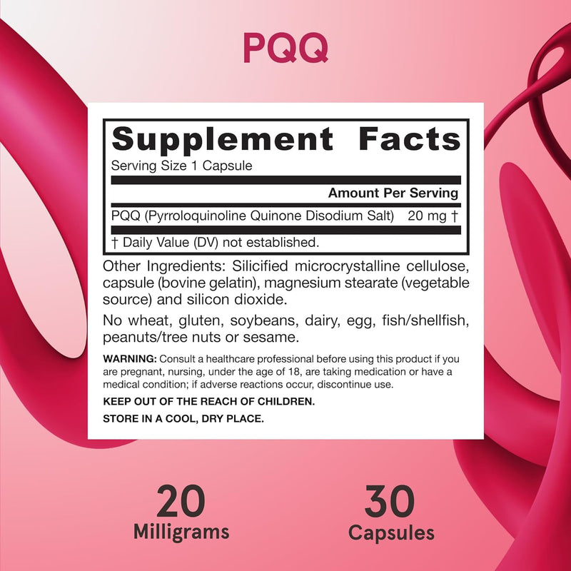 PQQ 20 mg 30 Capsules