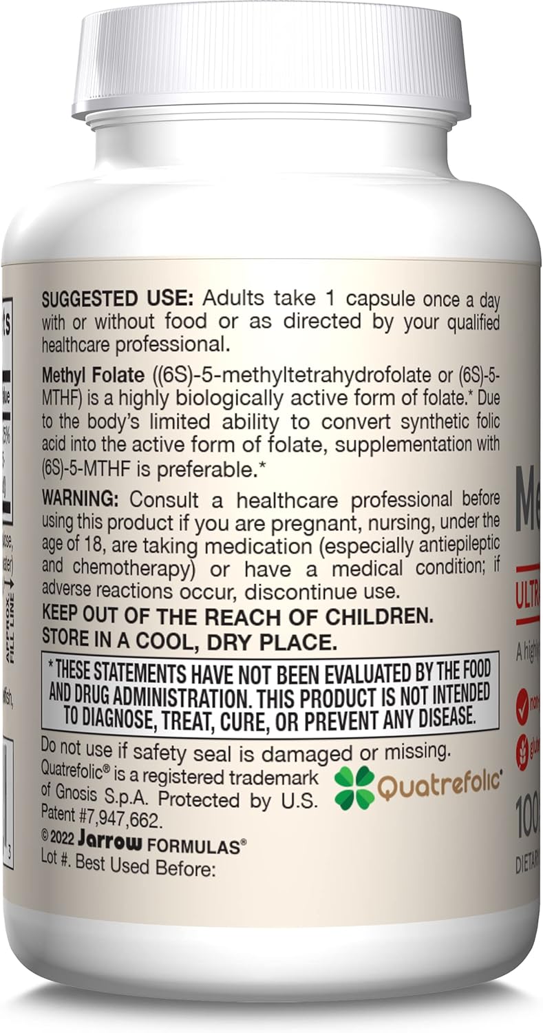 Methyl Folate 1000 mcg 100 Capsules