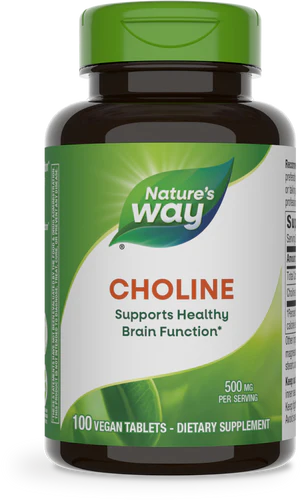 Choline 500 mg 100 Tablets by Nature&