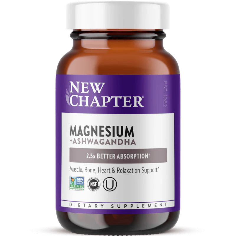 Magnesium + Ashwagandha 90 Tablets by New Chapter