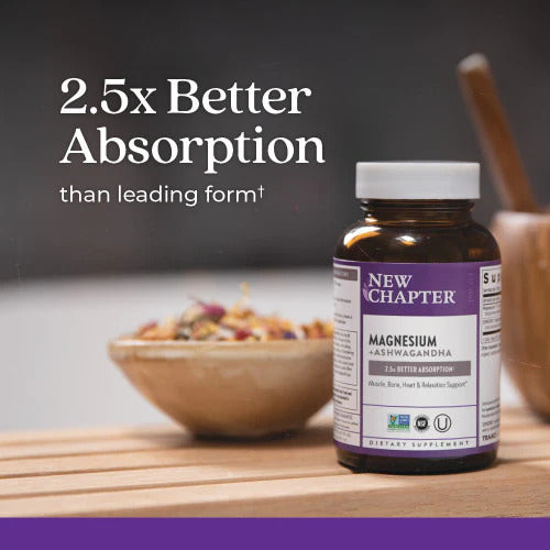 Magnesium + Ashwagandha 90 Tablets by New Chapter
