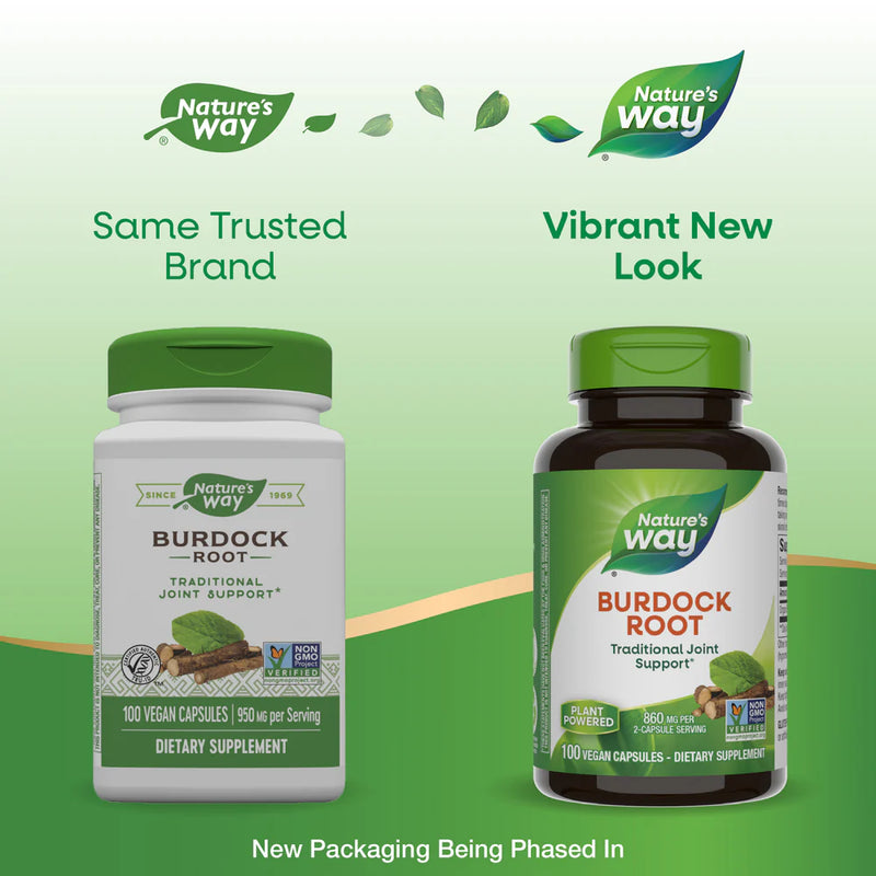 Burdock Root 430 mg 100 Vegetarian Capsules by Nature&