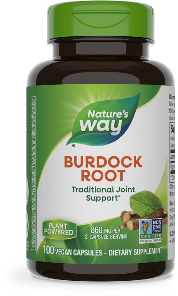 Burdock Root 430 mg 100 Vegetarian Capsules by Nature&