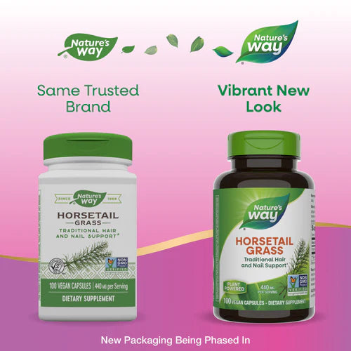Horsetail Grass 440 mg 100 Vegetarian Capsules by Nature&
