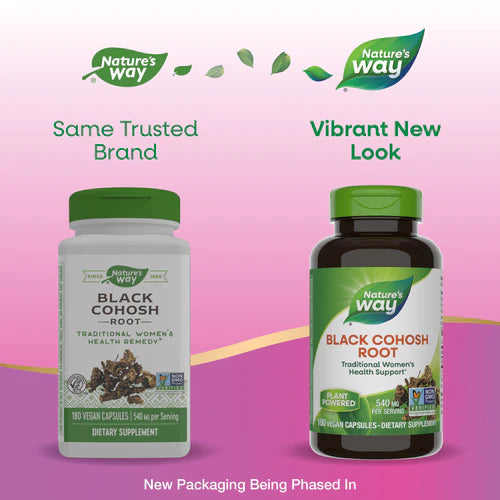 Black Cohosh Root 540 mg 180 Vegetarian Capsules by Nature&